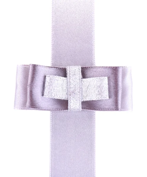 Lilac ribbon and bow — Stock Photo, Image