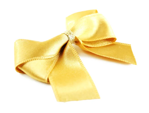 Yellow silk bow — Stock Photo, Image