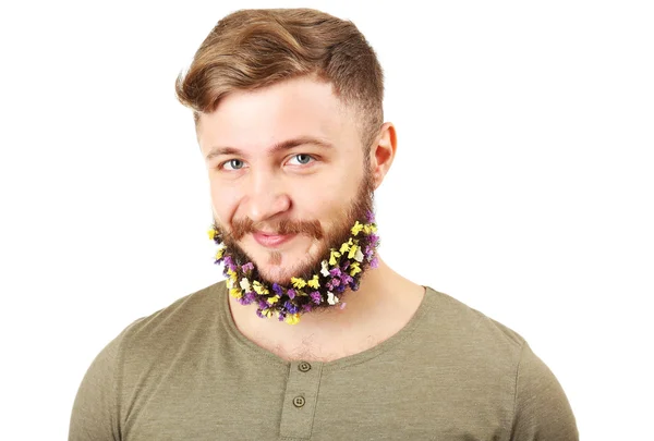 Retrato de homem bonito com barba — Fotografia de Stock