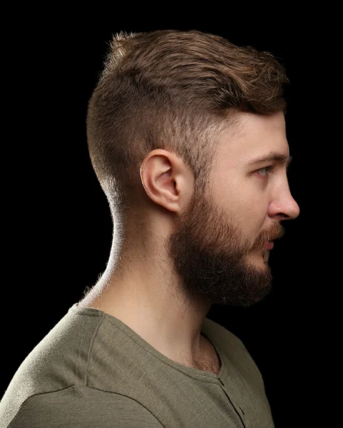 Portret van een knappe man met baard — Stockfoto