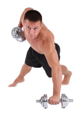 yakışıklı genç kaslı sporcu