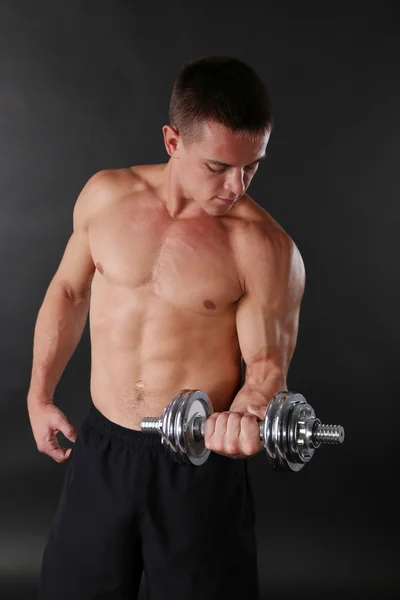 Handsome young muscular sportsman — Stock Photo, Image