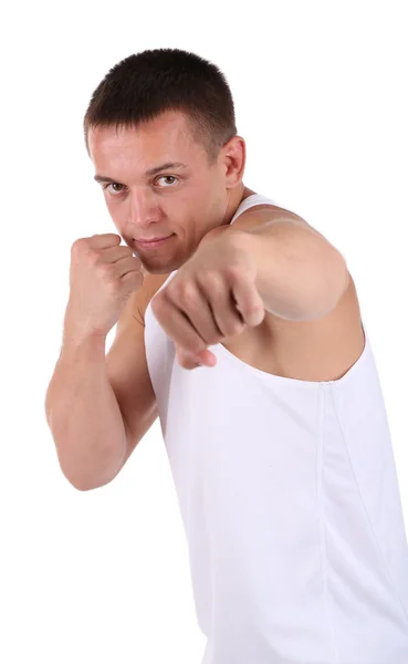 Handsome young muscular sportsman — Stock Photo, Image