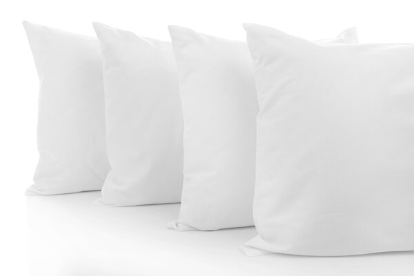 White pillows isolated on white