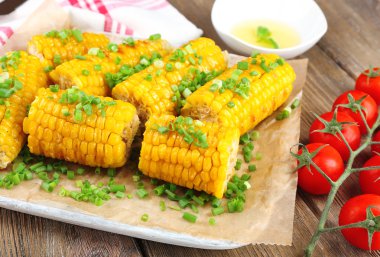 ızgara mısır koçanı tablo, yakın çekim 