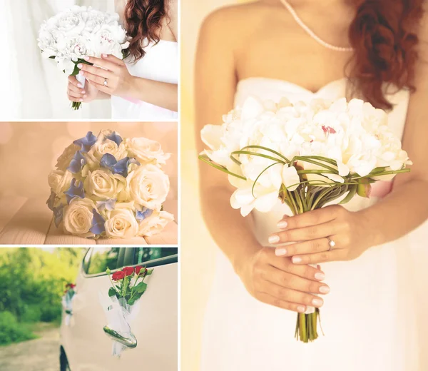 Bröllop collage — Stockfoto