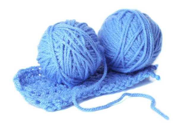 Yarns for knitting isolated on white — Stock Photo, Image