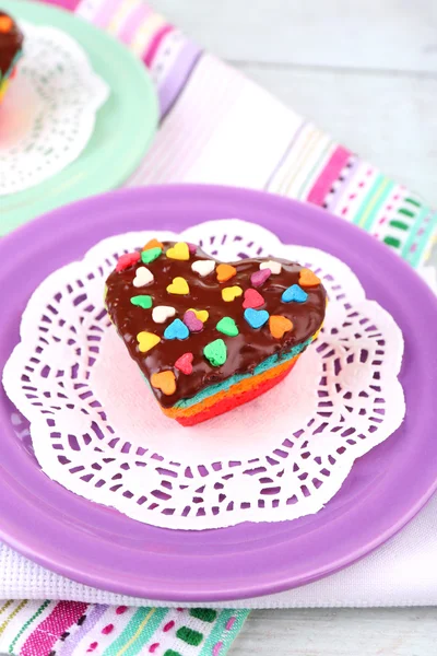 Delicioso bolo de arco-íris — Fotografia de Stock