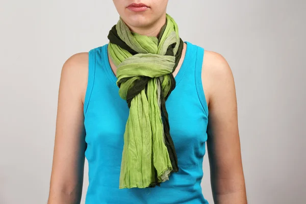 Woman wearing scarf — Stock Photo, Image