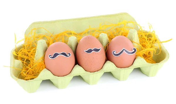 Eggs in egg tray — Stock Photo, Image