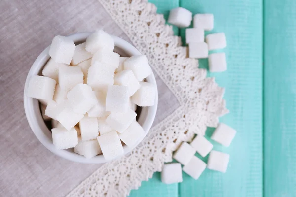 Refined sugar in bowl — Stock Photo, Image