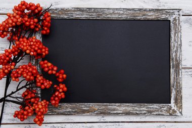 ahşap zemin üzerinde Vintage tabela 