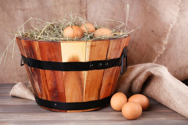 Big round basket — Stock Photo, Image