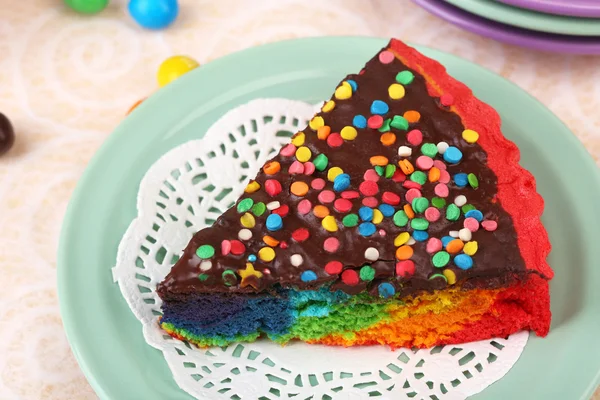 Delicious rainbow cake — Stock Photo, Image