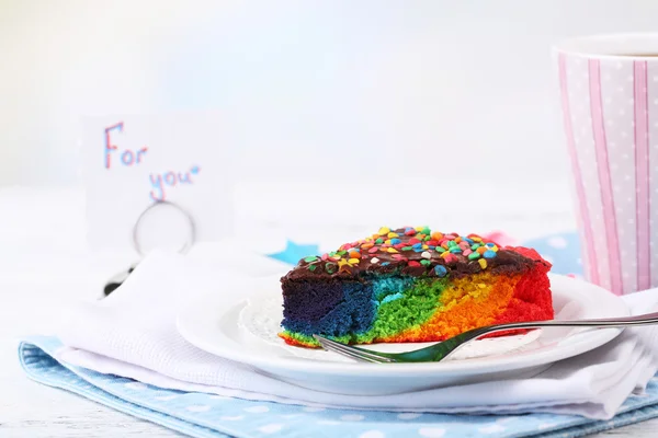Deliziosa torta arcobaleno — Foto Stock
