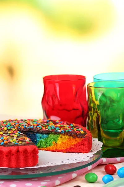 Heerlijke regenboogcake — Stockfoto