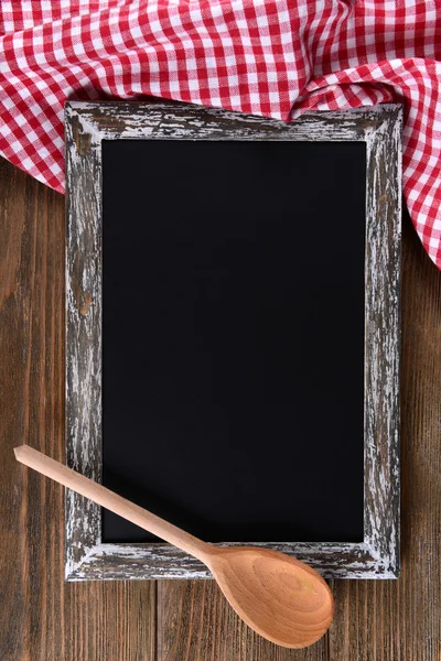 Vintage sign board on wooden background — Stock Photo, Image