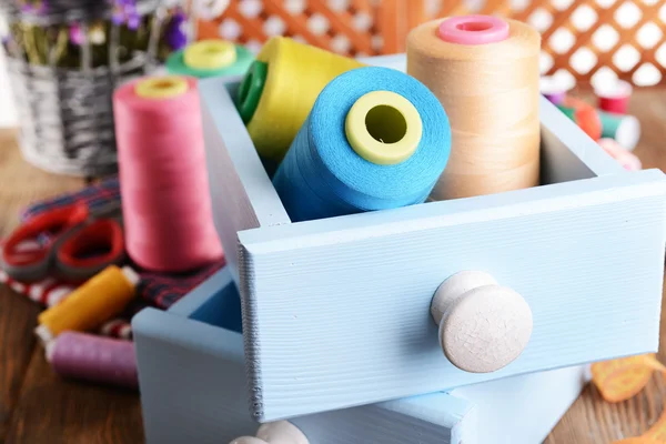 Sewing Accessories in wood — Stock Photo, Image