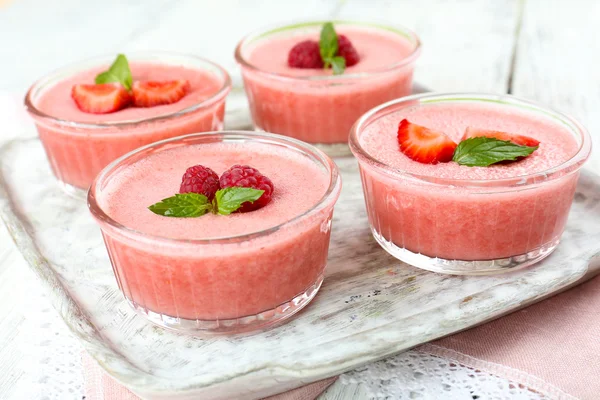 Delicious berry mousse — Stock Photo, Image