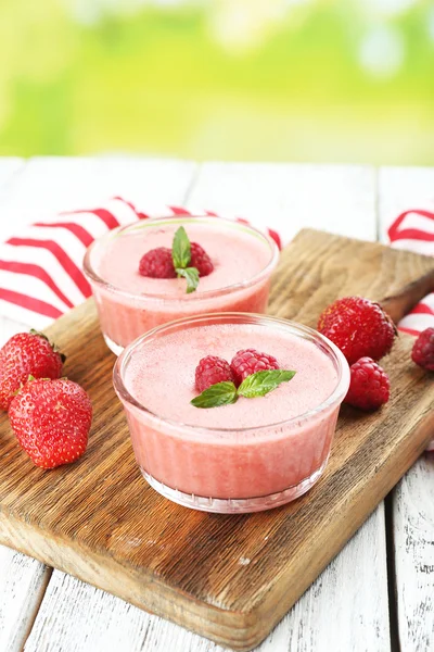 Deliciosa mousse de bayas — Foto de Stock