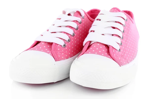 Pink trainers on white — Stock Photo, Image