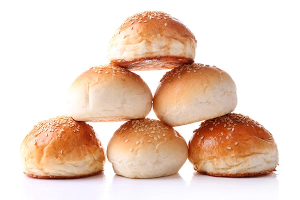 Tasty buns with sesame — Stock Photo, Image