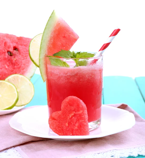Watermeloen cocktail op tafel — Stockfoto
