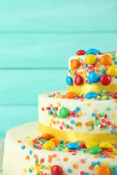 Tasty birthday cake — Stock Photo, Image