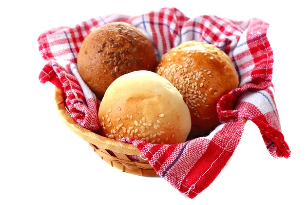 Tasty buns with sesame — Stock Photo, Image