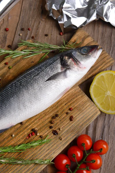 Tasty fish on table close-up — Stock Photo, Image