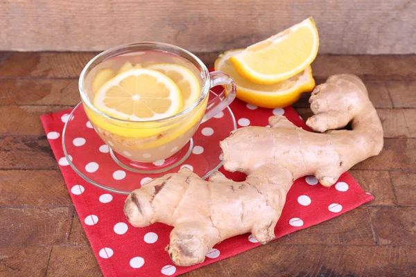 Ginger drink with lemon — Stock Photo, Image