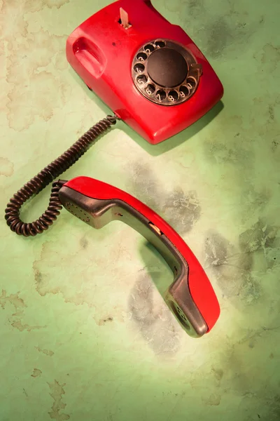 Téléphone rétro rouge — Photo
