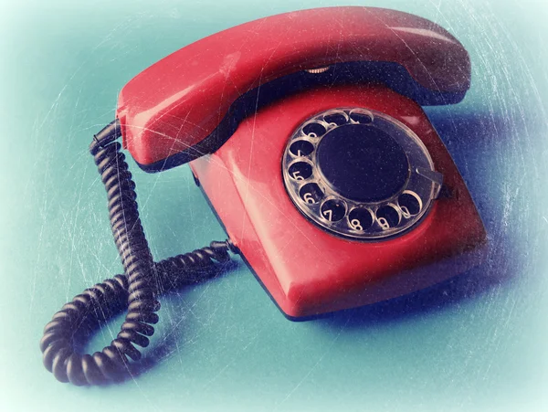 Telefone retro vermelho — Fotografia de Stock