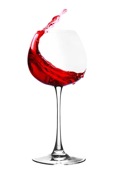 Lampka czerwonego wina, na białym tle — Zdjęcie stockowe