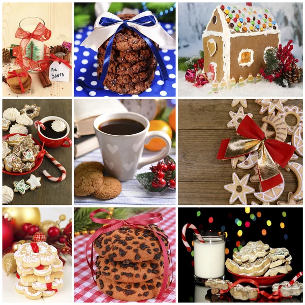 Collage di dolci natalizi — Foto Stock