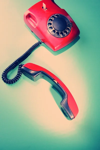 Rosso retrò telefono — Foto Stock