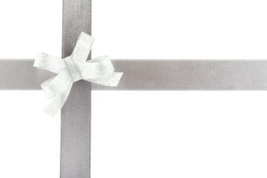 gri ve gümüş şerit ve üzerinde beyaz izole yay