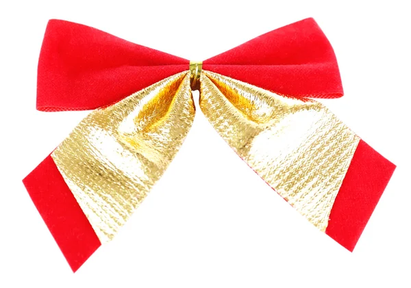 Vackra röda bow, isolerad på vit — Stockfoto