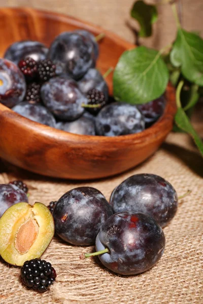 Ciruelas dulces maduras — Foto de Stock