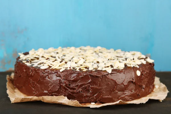 Chocolate cake with almond — Stock Photo, Image