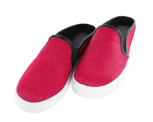 Sapatos rosa brilhante, isolado em branco — Fotografia de Stock