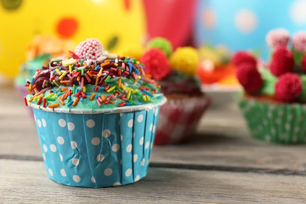 Birthday cupcakes — Stock Photo, Image