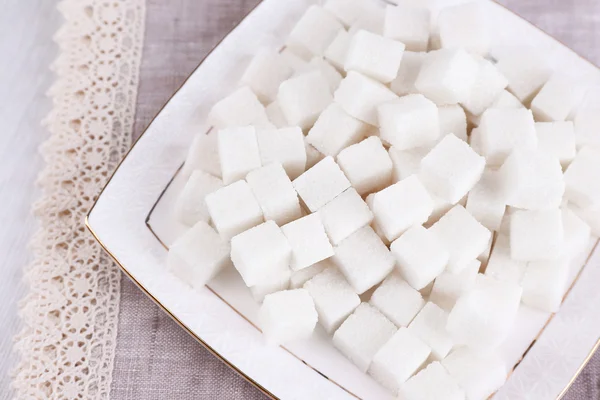 Sugar on plate — Stock Photo, Image