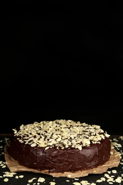 Chocolate cake with almond — Stock Photo, Image