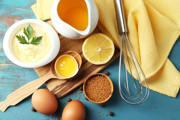 Zutaten für Mayonnaise — Stockfoto