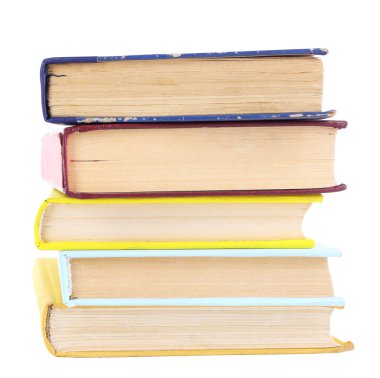 Beyaz üzerine izole kitaplar