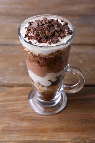 チョコレート クリームとヨーグルト — ストック写真