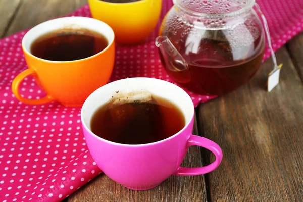 Bolsas de té y té — Foto de Stock