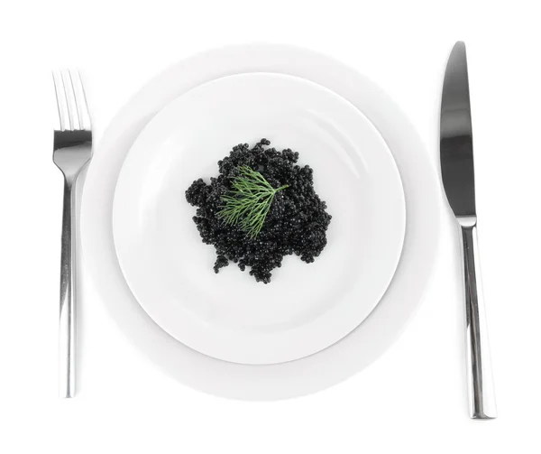 Caviar noir sur plaque — Photo