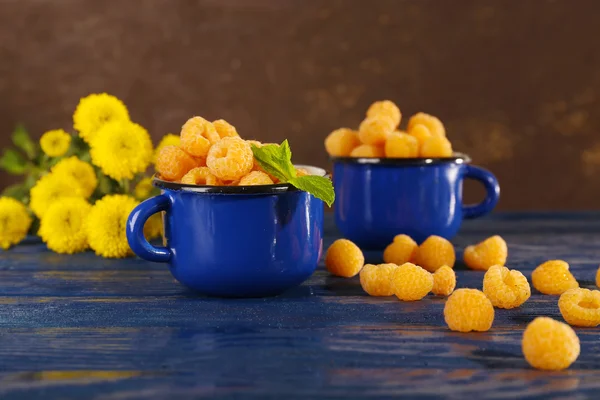 Жовтий малини — стокове фото